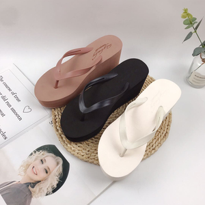 Chanclas de Cuña con Plataforma Alta Personalizadas al por Mayor Último Diseño para Mujer con Tira de PVC y Suela de EVA para Verano - Product Image 6