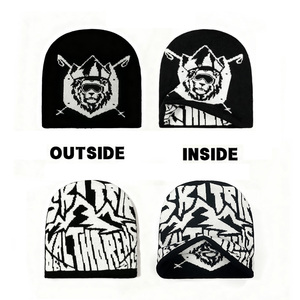 <span class=keywords><strong>Bonnet</strong></span> Y2K en acrylique jacquard à lettres, doublé satin, chaud, pour sports de plein air, automne et hiver - Product Image 1