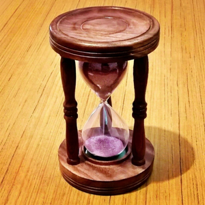 Wooden Sand <b>Timer</b> Hourglass Round Desk Decor Vintage Traditional Sandclock for Home Office - Product Image 1