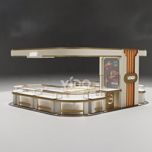 Guangzhou fabrika doğrudan satış paslanmaz çelik altın cam iç tasarım takı mağaza ve sayaç dükkanı için high end vitrin - Product Image 6