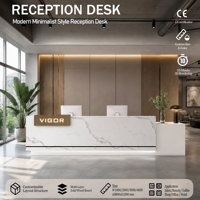 Comptoir de réception moderne pour entreprise, hôtel, bar, boutique, machine de formation, comptoir de caisse pour salon de beauté