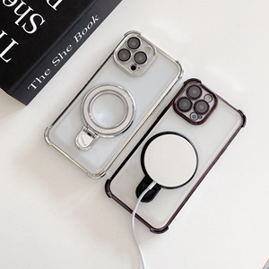 Từ có thể gập lại người giữ điện thoại đứng dễ dàng Grip ngón tay Ổ cắm điện thoại di động đứng với không dây sạc kim loại điện thoại di động chủ - Product Image 3