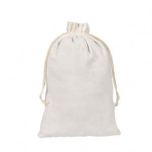 Sac en coton mousseline réutilisable 8*10cm, emballage en vrac pour produits, pochette cadeau pour bijoux, pour fête, mariage, rangement à domicile, recyclable, artisanat - Product Image 6