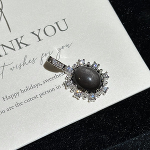 S925 Pure <b>Silver</b> Sparkling Stone Pendant Vintage Geometric Design Simple Elegant Temperament Niche Fashion <b>Rings</b> - Product Image 4