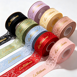 Cinta de grosgrain de poliéster/algodón de 1-1/2 pulgadas con estampado de lámina dorada de una sola cara, fábrica de cintas OEKO-TEX en Vietnam - Product Image 6