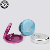 Nouvelle boîte à poudre ronde magnétique à double couche de 8g pouvant contenir une bouffée de poudre à compartiment unique à double compartiment