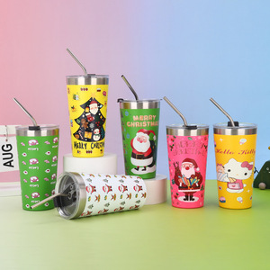 Vaso Personalizado de Doble Pared de Acero Inoxidable 304 para Niños, Cumpleaños, Reutilizable, Aislado, con Pajita, 16oz - Product Image 2