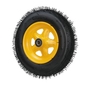 Pneus de <span class=keywords><strong>brouette</strong></span> Hanak Wholesale 14 pouces 3508 Five Star à jante jaune, alésage 20 mm, 2PR, garantie 1 an, roulement à billes - Product Image 3