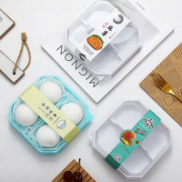 Boîte alimentaire en plastique rose pour emporter, boîte à donuts, boîte à gâteaux en PET avec couvercle, fournitures pour charcuterie