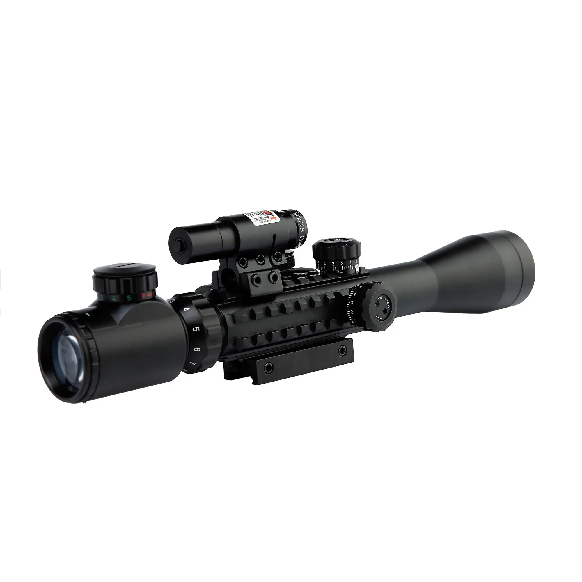 Spike Optics 3-9x40EG Dual Illuminated Red Dot Scope With Red Dot Laser Sight