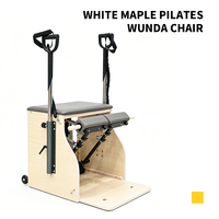 Chaise Wunda en bois d'érable massif durable avec revêtement en cuir PU pour entraînement de base, équipement de fitness pour studio de yoga et rééducation CE OEM