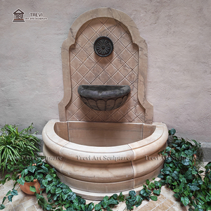 Fontana a Cascata in Marmo Naturale Scolpita a Mano TREVI per Decorazione e Paesaggistica del Giardino - Product Image 4