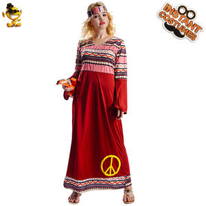 Costume <span class=keywords><strong>de</strong></span> fête <span class=keywords><strong>hippie</strong></span> pour femme, tenue <span class=keywords><strong>de</strong></span> cosplay, costume <span class=keywords><strong>de</strong></span> fleuriste - Product Image 2