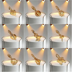 <span class=keywords><strong>Pulsera</strong></span> <span class=keywords><strong>de</strong></span> Plata <span class=keywords><strong>de</strong></span> Ley S925 con Cuentas Hechas a Mano, Diseño <span class=keywords><strong>de</strong></span> Osito Dorado y Mariposa, para Mujer, Venta al Por Mayor Dishini - Product Image 5