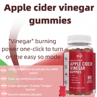 Gummies de beauté au vinaigre de cidre de pomme, antioxydant, détoxifiant et pour la gestion du poids, sans danger pour les femmes enceintes, 60 unités