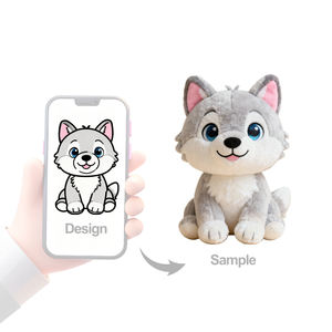 Peluche di Lupo Personalizzato Super Morbido con Imbottitura in Cotone PP, Stile <span class=keywords><strong>Anime</strong></span> per Alleviare lo Stress - Product Image 6