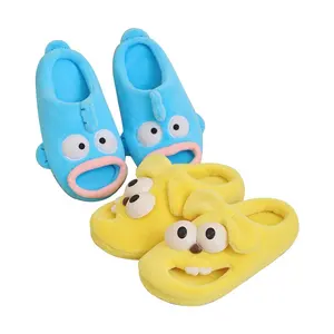 2024 Factory Customized Fashion Fur Cute Cartoon Dog Thick Plush Home Warm Home Slippers For Guests Winter Warm Slides Slippers