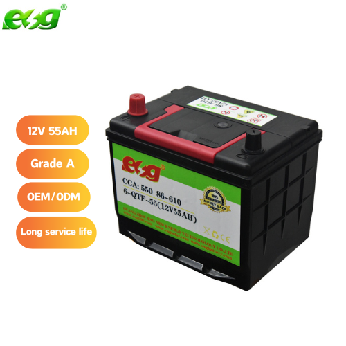 ESG Brand New High Quality 12V 55Ah Lead-Acid Car Starter Battery Sealed Maintenance-Free Auto Battery