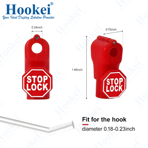 Wholesale 6mm Red Retail Shop Security <b>Display</b> <b>Hook</b> Lock Anti Sweep Theft Stop Lock - Product Image 5