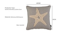 Housses de coussins et oreillers brodés personnalisés, motif étoile de mer, pour la décoration intérieure, fourniture directe usine