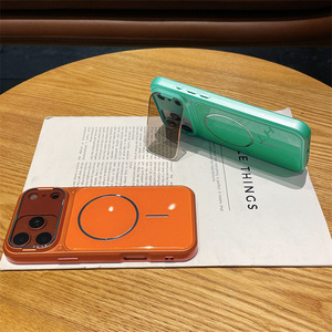 เคสโทรศัพท์พร้อมกล้องแว่นกันแดด ที่ยึดแม่เหล็กเต็มรูปแบบ สำหรับ iPhone 18 17 16 15 14 Pro Max  แบบมีกลิตเตอร์ พร้อมขาตั้งเลนส์  วัสดุ PC  ฝาหลัง - Product Image 2