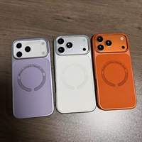 Coque de téléphone magnétique à grain de litchi pour iPhone 18 17 16 15 14 13 12 Pro Max 16 15 18 17 Pro 15 17 avec cadre plaqué et dos rigide