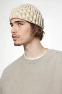 Bán Buôn Tùy Chỉnh Rắn Màu Chunky Đan Beanie Mũ Thêm Dày Ấm Ngoài Trời Gấp Mũ vành Cho Nam Giới Và Phụ Nữ Cho Du Lịch & Bãi Biển - Product Image 2