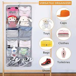 Hot Sale Large Capacity Collapsible Shoe <b>Storage</b> Hanging Shelves New Design Plastic <b>Iron</b> Bedroom Organizer Bag Holder Wardrobe - Product Image 6