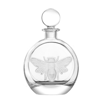 Decantador de whisky de cristal sin plomo con diseño de animales, botella de licor de lujo con relieve 3D personalizado de animales, tapón de lujo para botella de bourbon de 700 ml