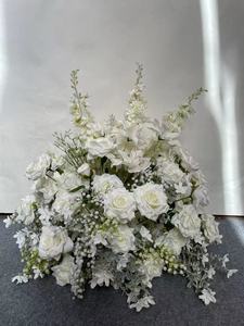 Athens Classic 60cm Blanc Rose Delphinium Artificielle Verdure Boule Arche Fleur Coureur Polyvalent Fête des Mères Pâques Halloween - Product Image 6