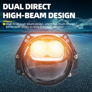 Sanvi 3.0 pouces LK82 Lentille de projecteur Bi-LED 6000K Double lentille à faisceau direct Phare de voiture H7 75W Décoration lumineuse pour voiture - Product Image 3