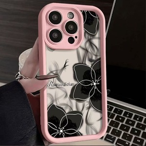 เหมาะสำหรับเคส iPhone 15 Pro Max สไตล์ยุโรปและอเมริกา เคสโทรศัพท์กันกระแทกแบบเต็มตัว ลายดอกไม้หมึกคุณภาพสูง รูระบายอากาศละเอียด - Product Image 4