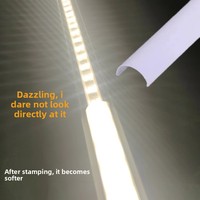 Profilé de montage en U facile à installer en PVC, solution sans perçage avec couvercle pour éclairage LED
