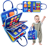 Jouets Montessori en feutre, planche d'activités pour l'éducation précoce, planche sensorielle pour l'apprentissage de la motricité fine, matériau en tissu