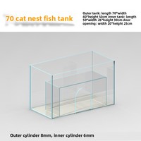Aquarium et enclos transparent en acrylique pour chat, style tunnel, avec fonction de terrassement