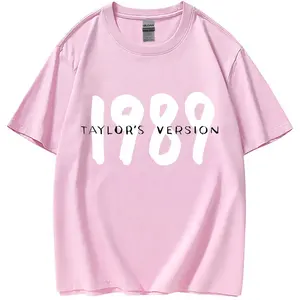 Großhandel 100 % Baumwolle beliebt Damen Musik-Liebhaber Shirt Vintage Briefe Konzert Sommer Fans Geschenk Taylor T-Shirts