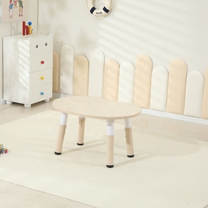 Mesa Multifuncional Moderna de Altura Ajustable de Plástico y Madera para Niños de Jardín de Infancia SINKIPA, Pizarra Blanca/Madera, 5 Colores - Product Image 1