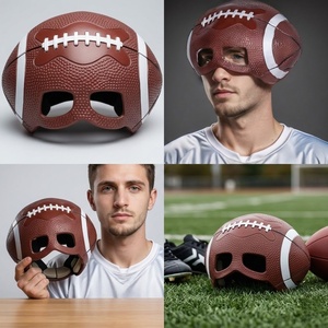 Masque de football pour fans de sport, accessoire de costume en latex confortable pour les fêtes de match et les événements de cosplay - Product Image 5