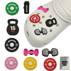 Breloques personnalisées en PVC pour chaussures de fitness, ornements en caoutchouc pour sabots, accessoires de décoration pour chaussures - Product Image 1
