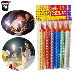 decorative conical gold candles cake party roman candle firework safety cone custom candle Fountain Fireworks For Birthday