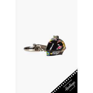 Porte-clés sportif personnalisé en métal et plastique moulé sous pression de qualité supérieure, design casque 3D Heritage 1997, pour la vente en gros - Product Image 2