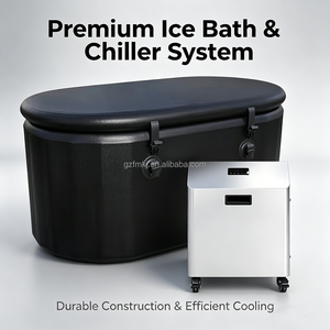 Bain froid gonflable professionnel 8 cm avec technologie Drop Stitch et refroidisseur d'eau intégré pour bain de glace - Product Image 1