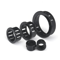 200 PIÈCES/1 LOT – Passant de câble en nylon noir à clipser, type boucle, pour protection de fil, anneau de gaine de câble, bouchon de trou de câble 8-50mm
