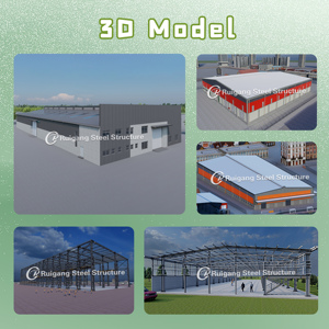 Estructura metálica de construcción de almacén prefabricado de Instalación rápida para espacio de almacenamiento de alquiler de arrendamiento - Product Image 4