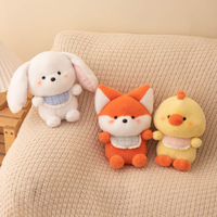 Fournisseur Direct du Fabricant : Adorable Peluche pour Enfants - Lapin et Ours avec Écharpe Florale, Petit Cadeau d'Anniversaire, Rembourrage en PP