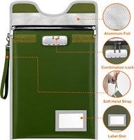 Sacs de rangement pour documents en silicone, gel de silice, écologiques, durables, imperméables, ignifuges, sûrs, portables, avec fermeture Faraday