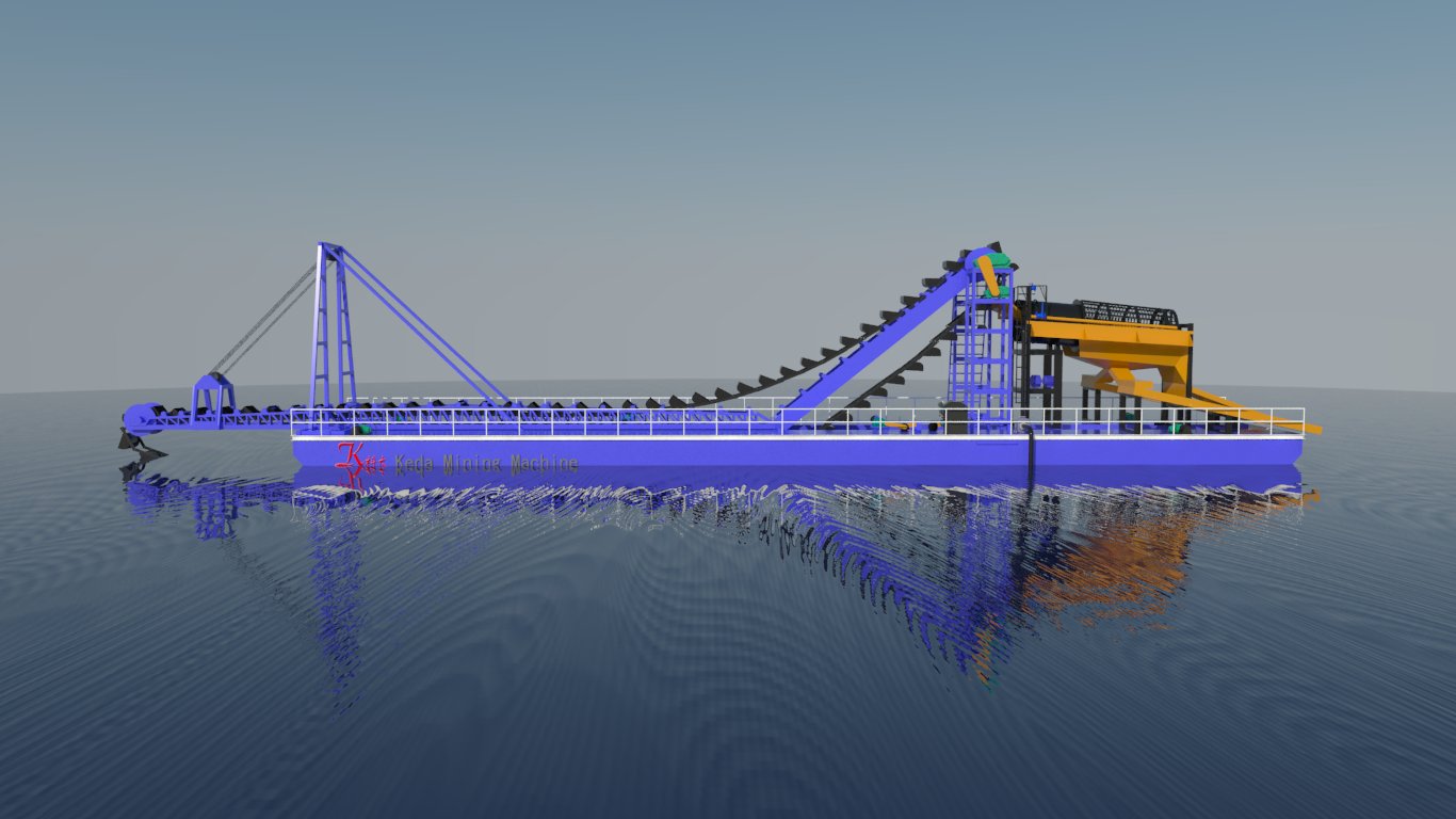 Keda China Professional Sand ladder Dredger/Bucket Chain Sand Dredger For River Lake sea dredging