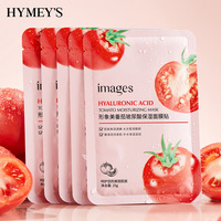 Masque en tissu hydratant à l'acide hyaluronique de tomate, nourrissant, éclaircissant, adoucissant, respirant, pour tous types de peau