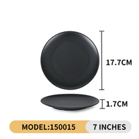 Assiettes en mélamine noires japonaises 100% mélamine, en stock, vente en gros à prix réduit
