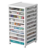 Meuble de rangement à 6 tiroirs sur roulettes pour bureau, organiseur sous-bureau, support de fichiers A4, rangement et organisation de fournitures de bureau